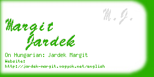 margit jardek business card